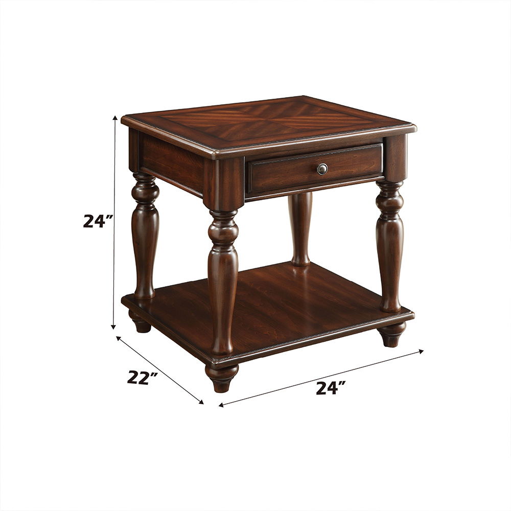 Farrel - End Table - Walnut, alternate view 5 with wood construction