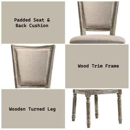 Gabrian - Fabric Side Chair (Set of 2) - Two-Tone Beige & Reclaimed Gray, alternate view 8 with wood construction