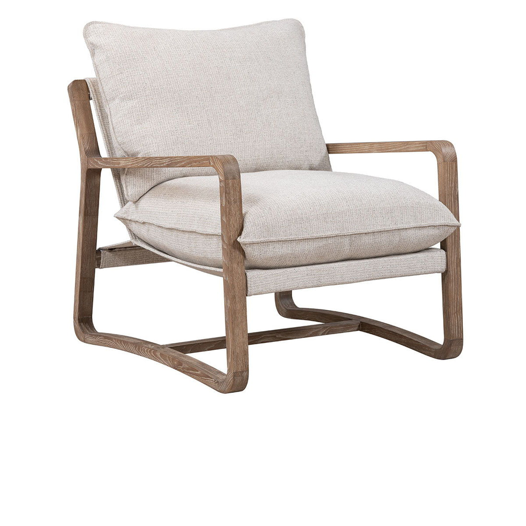 Mariah - Accent Chair - Natural, product view with linen fabric