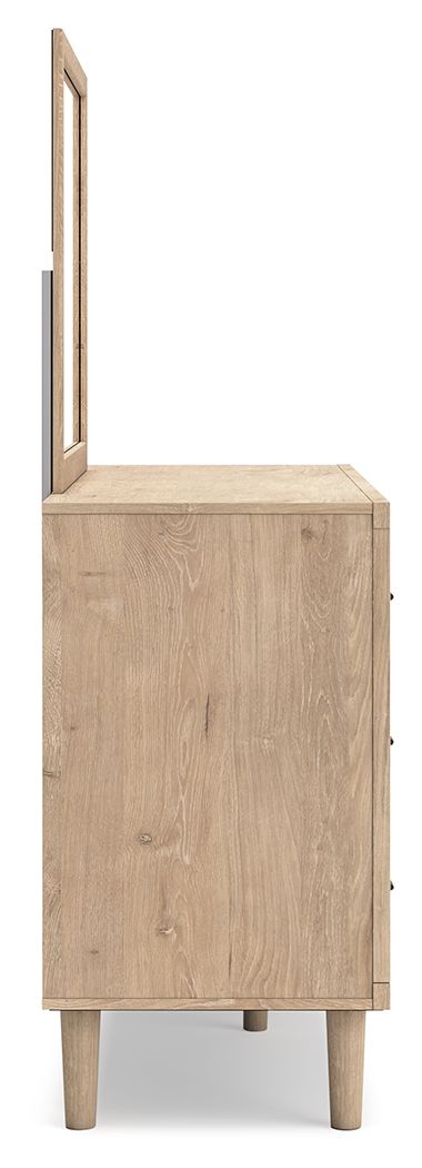 Cielden - Dresser And Mirror - Two-Tone, alternate view 9 with linen fabric