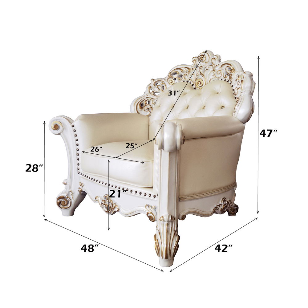 Vendome - Chair, alternate view 12 with leather upholstery