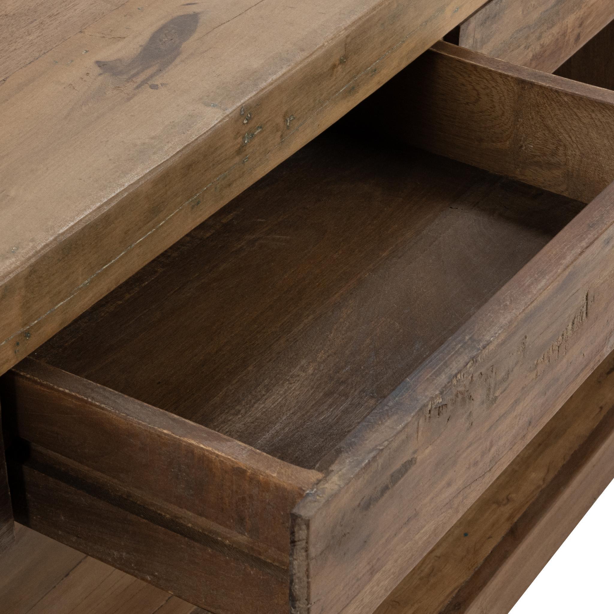 Marsa - 3 Drawer Console Table - Natural, alternate view 9 with wood construction