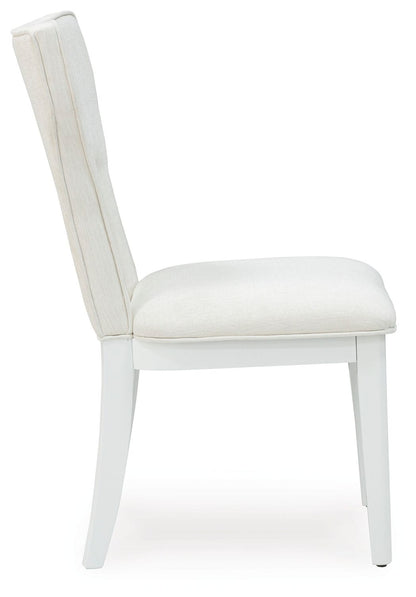 Chalanna - Dining Upholstered Side Chair (Set of 2) - White, alternate view 7 with polyester fabric
