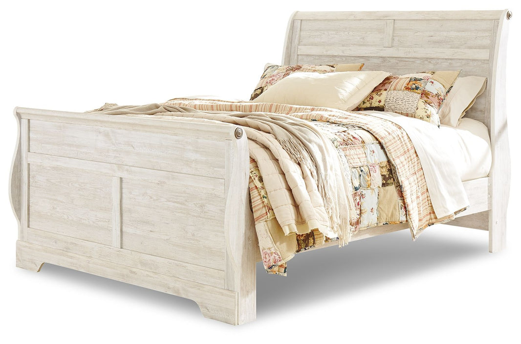Willowton - Bed, product view with wood construction