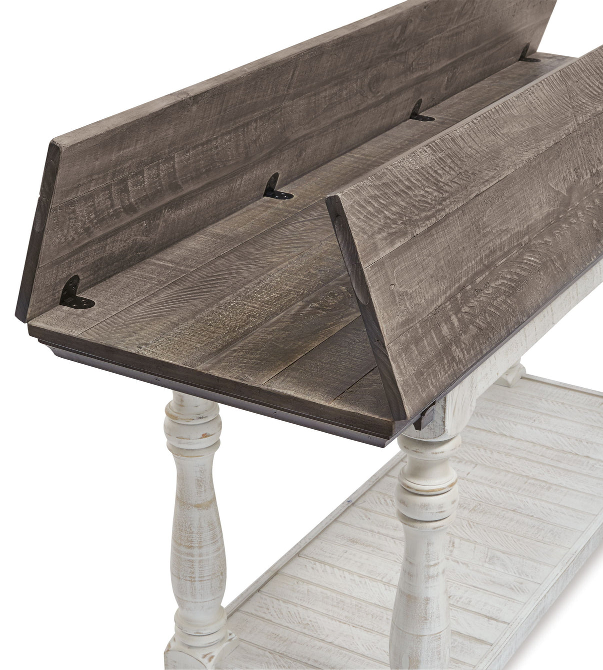 Havalance - Flip Top Sofa Table - Gray / White, alternate view 9 with engineered wood