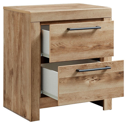 Hyanna - Two Drawer Night Stand - Tan Brown
