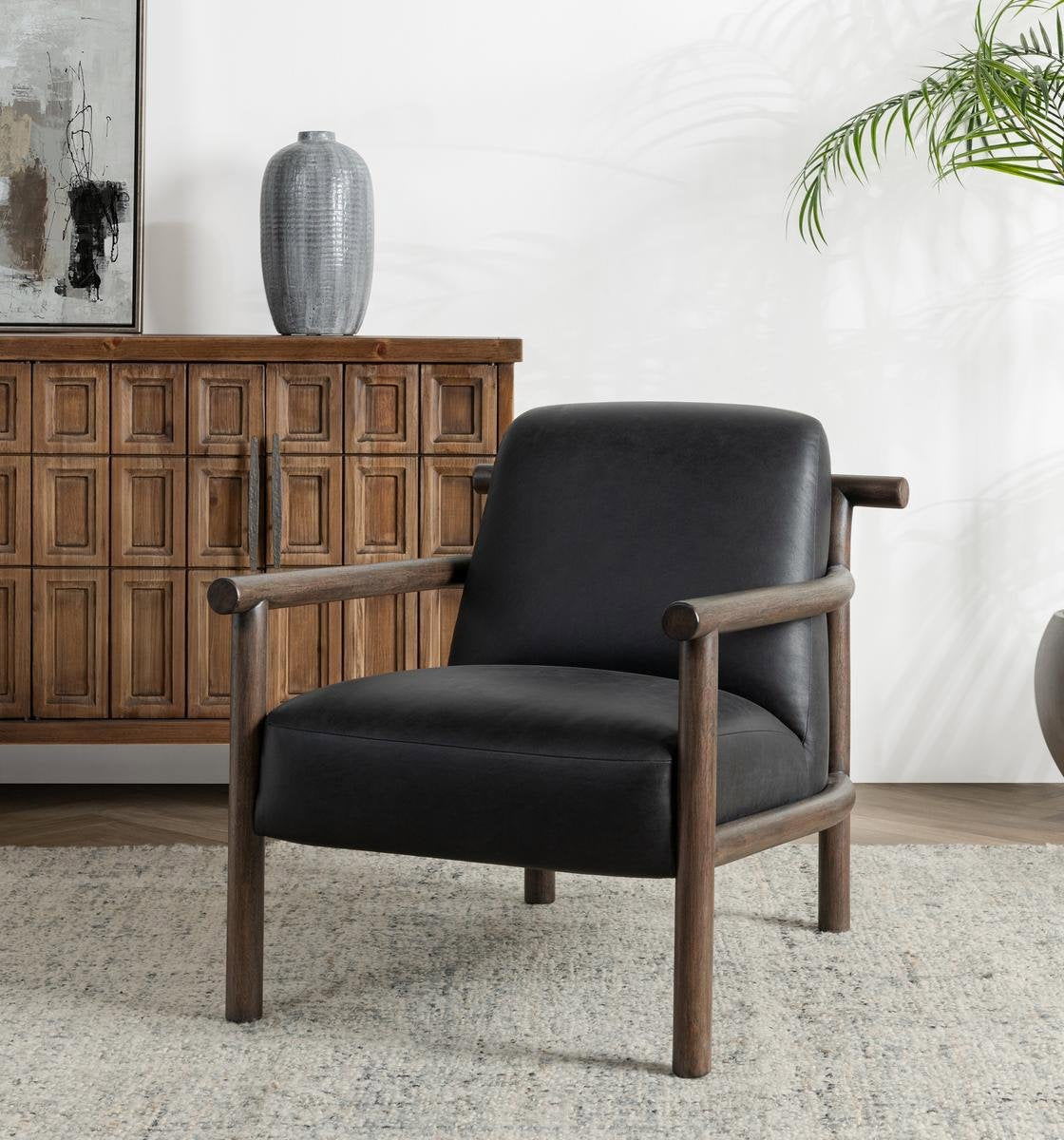 Azoria - Accent Chair, alternate view 23 with top-grain leather