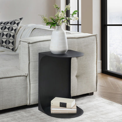 Cote - 16" Metal Accent Table - Black, alternate view 7