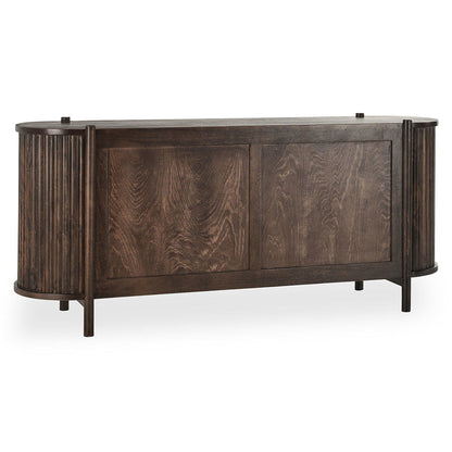 Redford - 2 Door 3 Drawer Buffet - Bark Brown, alternate view 9 with wood construction
