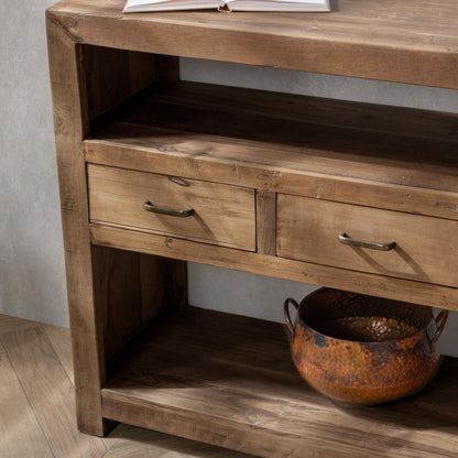 Mattai - 4 Drawer Console Table - Natural, alternate view 9 with wood construction