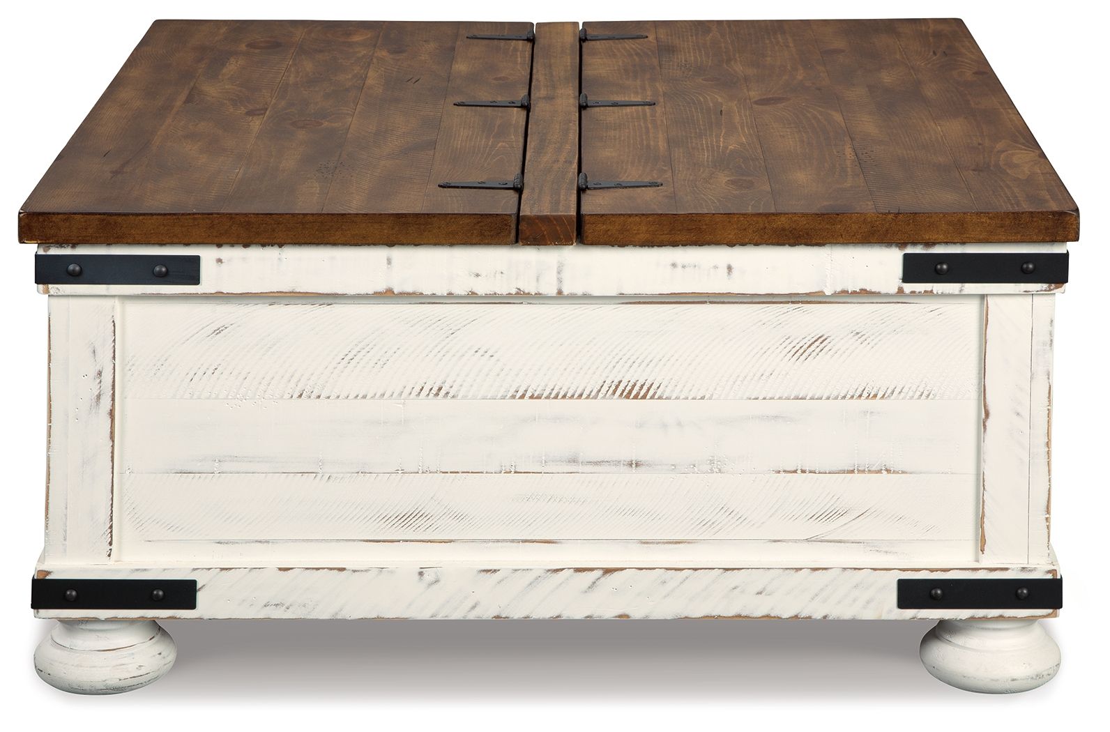Wystfield - Cocktail Table with Storage - White / Brown, alternate view 8 with engineered wood
