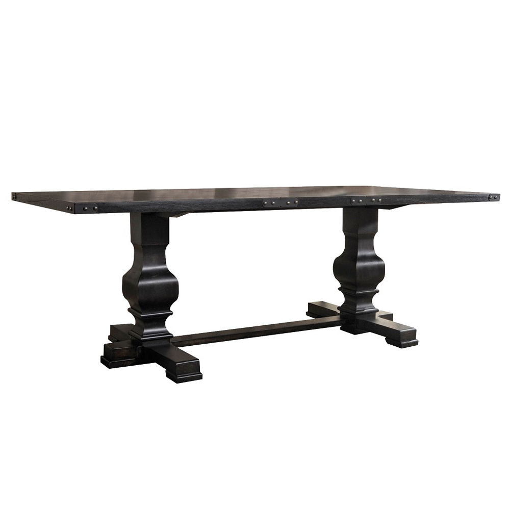 Morland - Dining Table - Vintage Black, product view with wood construction