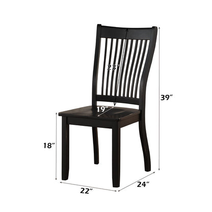 Renske - Side Chair (Set of 2) - Black, alternate view 7 with wood construction