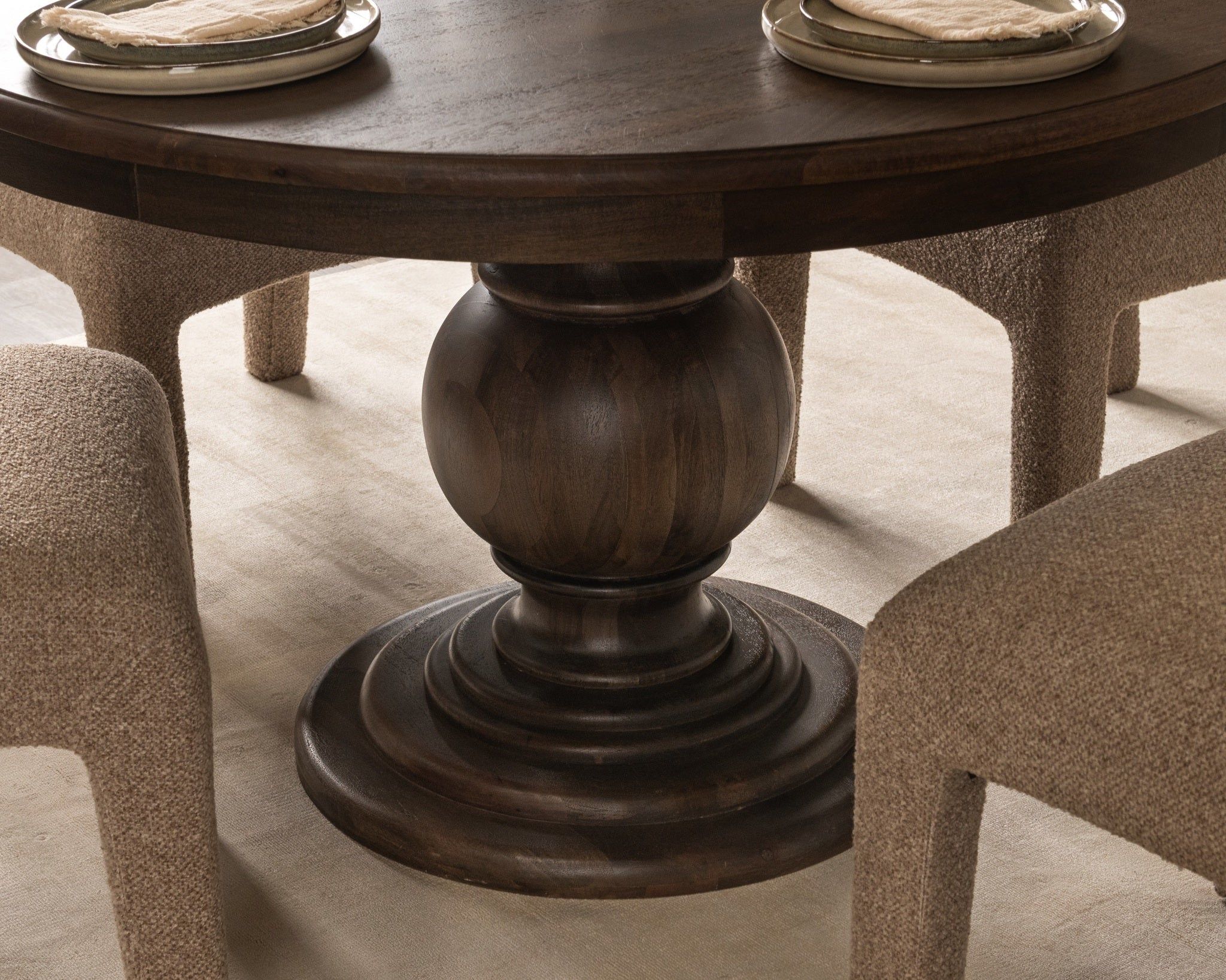 Brookside - Round Dining Table, alternate view 25 with wood construction