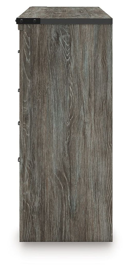 Frandern - Six Drawer Dresser, alternate view 8 with metal