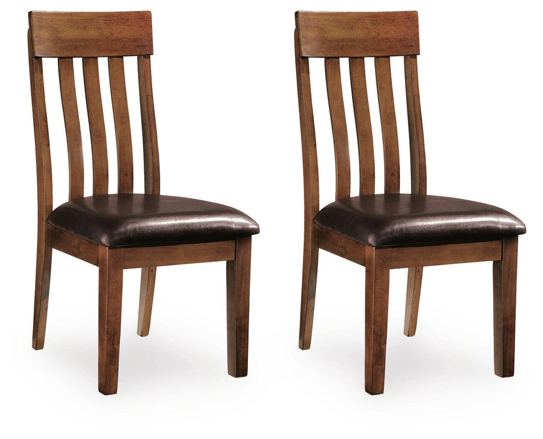 Ralene - Dining UPH Side Chair (Set of 2) - Medium Brown, product view with faux leather