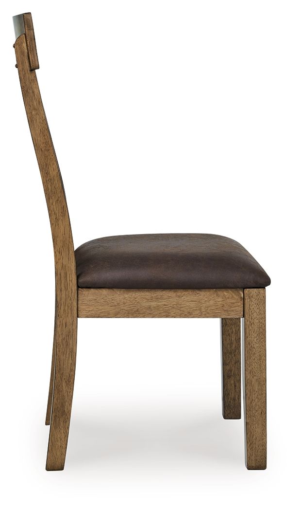 Urbinforte - Dining Upholstered Side Chair (Set of 2) - Light Brown, alternate view 8 with faux leather