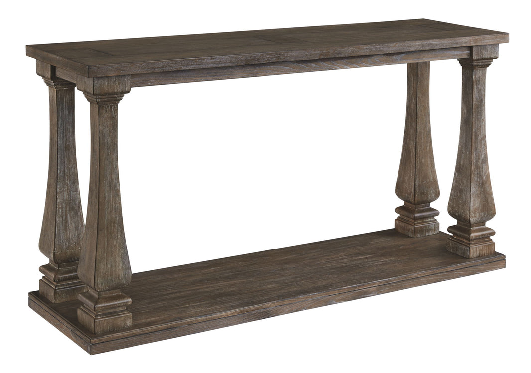 Johnelle - Sofa Table - Gray, product view with engineered wood
