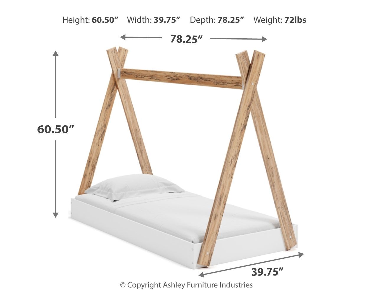 Piperton - Complete Bed In Box, alternate view 9 with wood construction