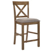 Martha II - Counter Height Chair, product view with linen fabric