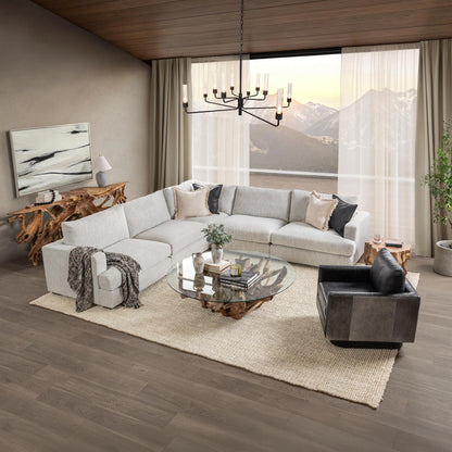 Ludwig - Upholstered 5 Piece Sectional - Ivory