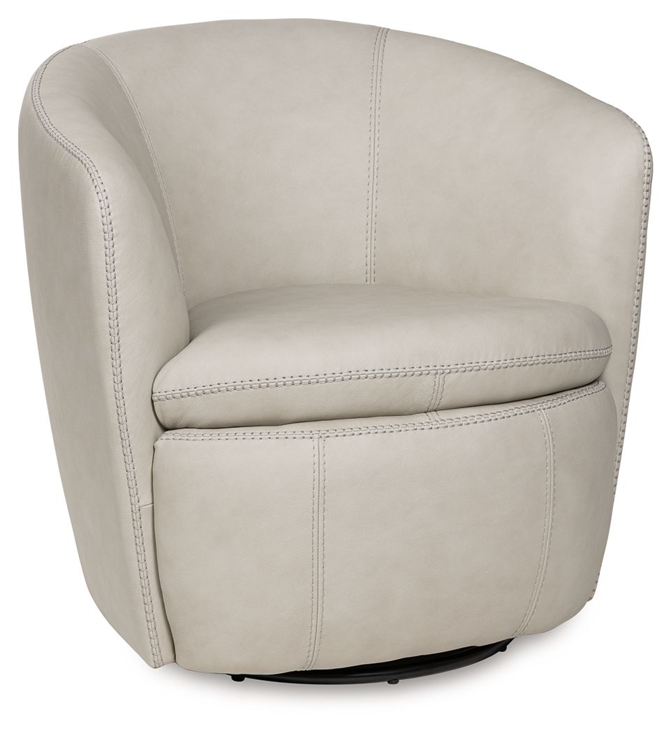Kierreys - Swivel Chair, alternate view 4 with leather upholstery