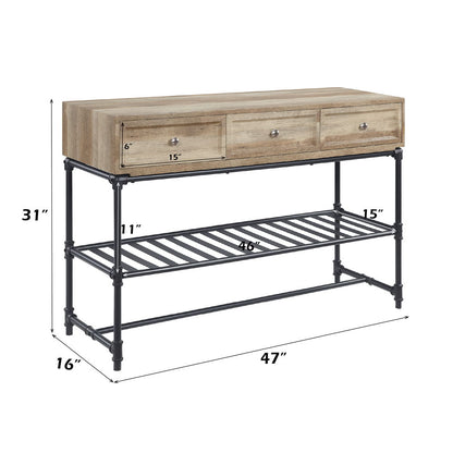 Brantley II - Sofa Table - Oak & Sandy Black, alternate view 8
