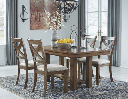 Moriville - Dining UPH Side Chair (Set of 2) - Beige, alternate view 9 with polyester fabric