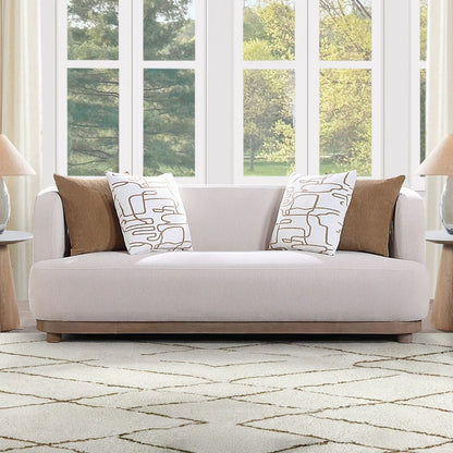 Duncan - Sofa With 4 Pillows - Beige, alternate view 9 with chenille upholstery