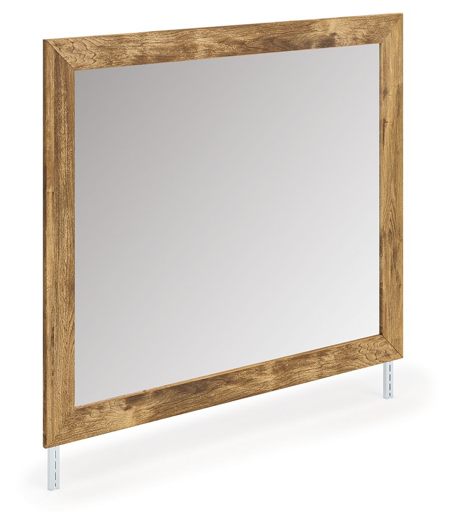 Maystonna - Bedroom Mirror - Brown, product view with engineered wood