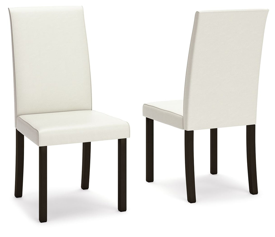 Kimonte - Dining Side Chair, product view with faux leather