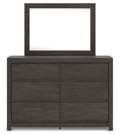 Fraluna - 3 Pc. - Queen Panel Storage Bed, Dresser And Mirror - Charcoal - Signature Design by Ashley® - 3
