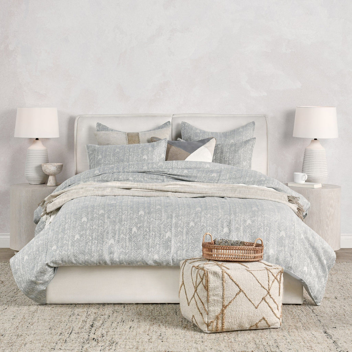 French Herringbone - 3 Piece Duvet Set - Villa - 3