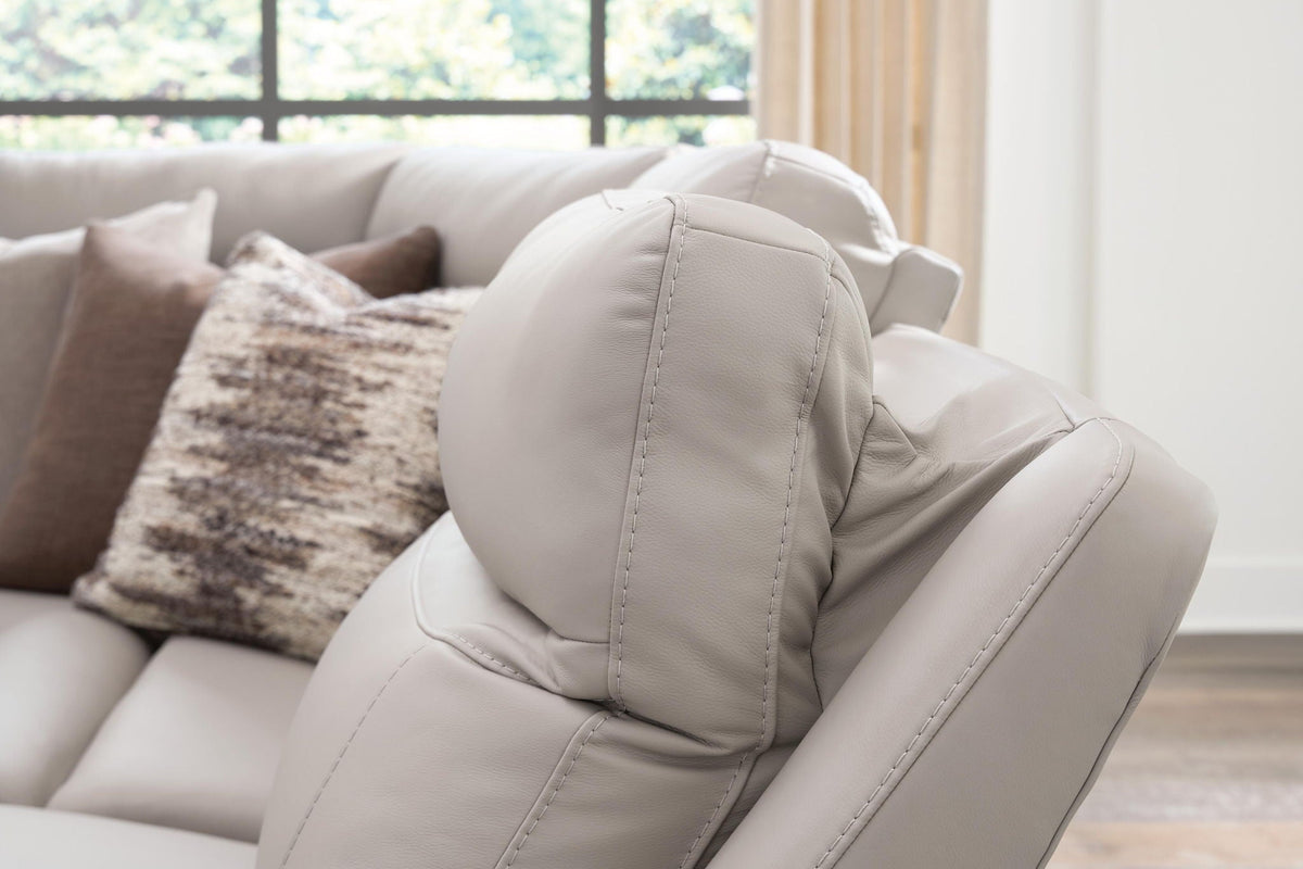 Gravier - 6-Piece Power Reclining Sectional With Storage Console - Gray - Benchcraft® - 8