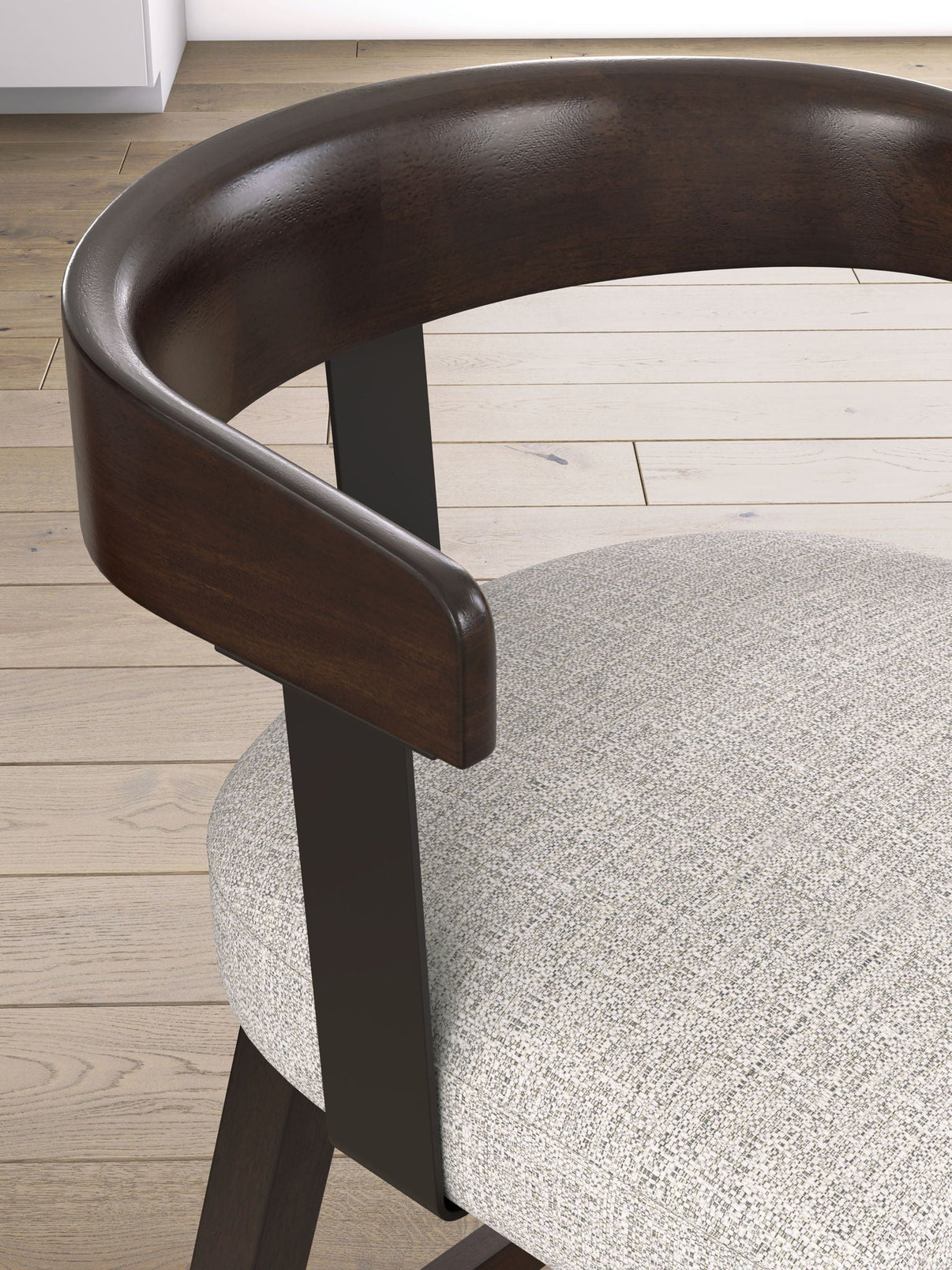 Haddigan - Upholstered Swivel Barstool (Set of 2) - Dark Brown - Signature Design by Ashley® - 5
