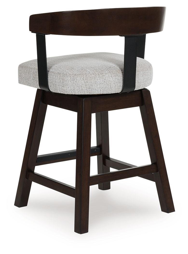 Haddigan - Upholstered Swivel Barstool (Set of 2) - Dark Brown - Signature Design by Ashley® - 8