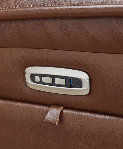 Healy Pier - Power Reclining Loveseat With Console / Adj Headrest - Chocolate - Signature Design by Ashley® - 6