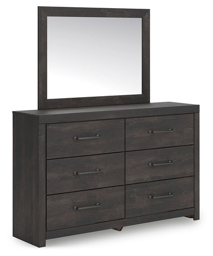 Hollivern - 4 Pc. - Twin Panel Storage Bed, Dresser, Mirror And Chest - Dark Gray - Signature Design by Ashley® - 4