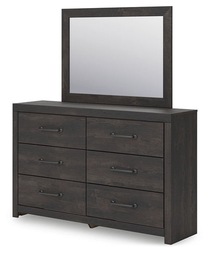 Hollivern - 4 Pc. - Twin Panel Storage Bed, Dresser, Mirror And Chest - Dark Gray - Signature Design by Ashley® - 6