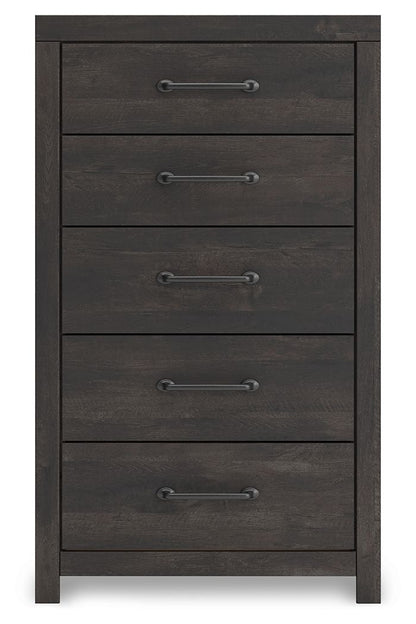 Hollivern - 4 Pc. - Twin Panel Storage Bed, Dresser, Mirror And Chest - Dark Gray - Signature Design by Ashley® - 9