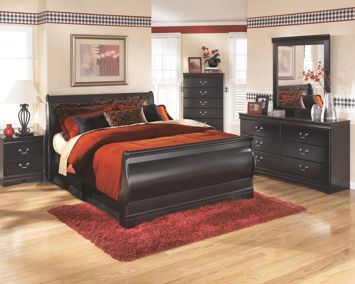 Huey Vineyard - Two Drawer Night Stand - Black - Signature Design by Ashley® - 2