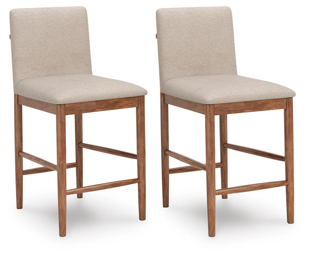 Isanti - Upholstered Barstool (Set of 2) - Light Brown - Millennium® by Ashley - 1