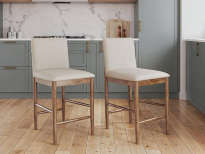 Isanti - Upholstered Barstool (Set of 2) - Light Brown - Millennium® by Ashley - 7