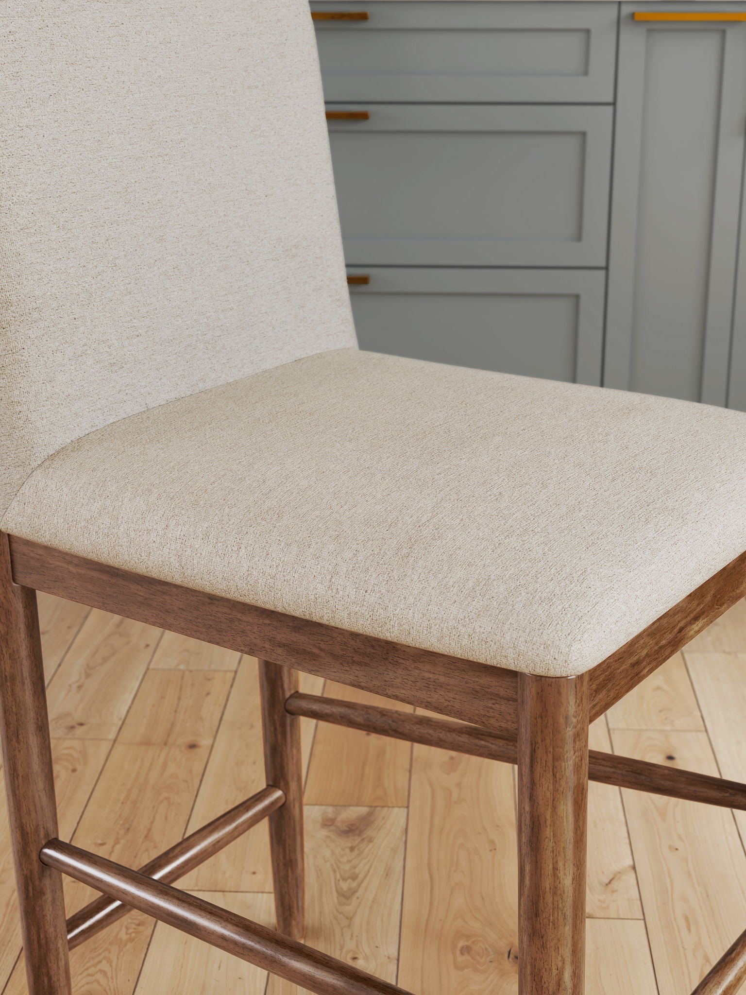 Isanti - Upholstered Barstool (Set of 2) - Light Brown - Millennium® by Ashley - 2