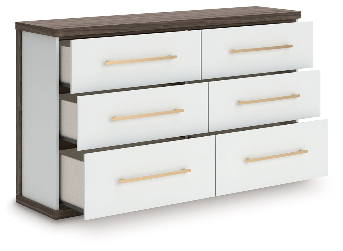 Kendanport - 3 Pc. - Dresser And 2 Nightstands - Brown / White - Signature Design by Ashley® - 9