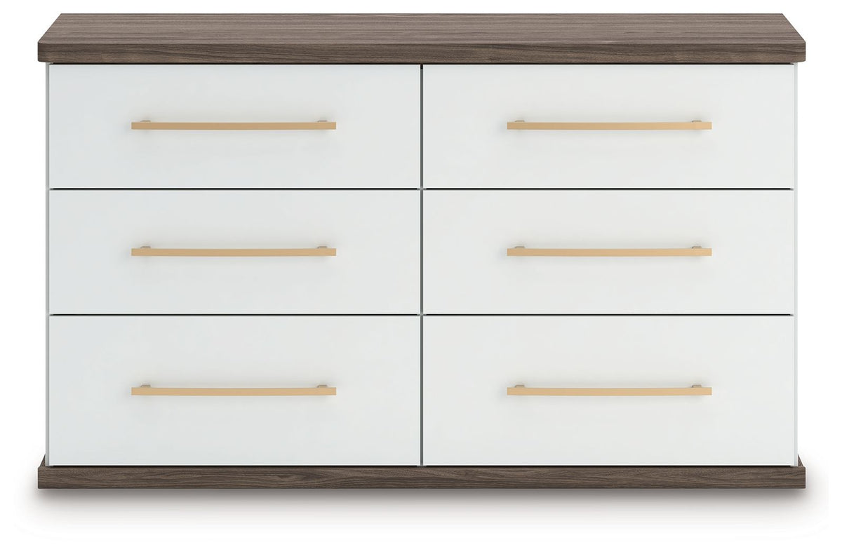Kendanport - 3 Pc. - Dresser And 2 Nightstands - Brown / White - Signature Design by Ashley® - 8