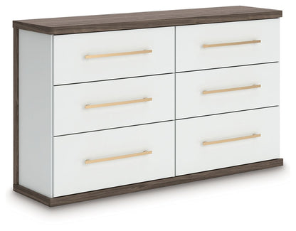 Kendanport - 3 Pc. - Dresser And 2 Nightstands - Brown / White - Signature Design by Ashley® - 2