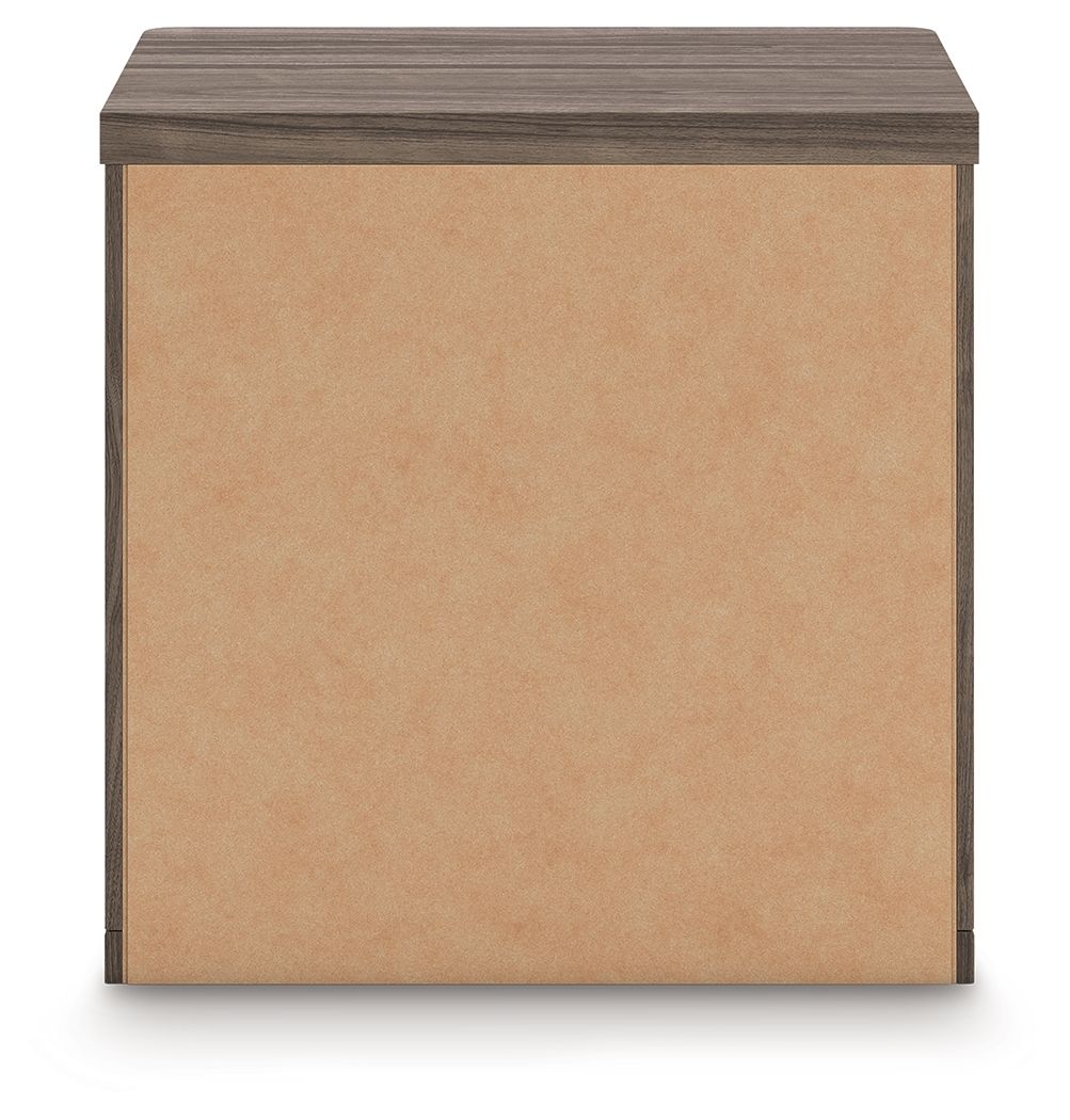 Kendanport - Two Drawer Night Stand - Brown / White - Signature Design by Ashley® - 2