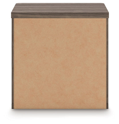 Kendanport - Two Drawer Night Stand - Brown / White - Signature Design by Ashley® - 2
