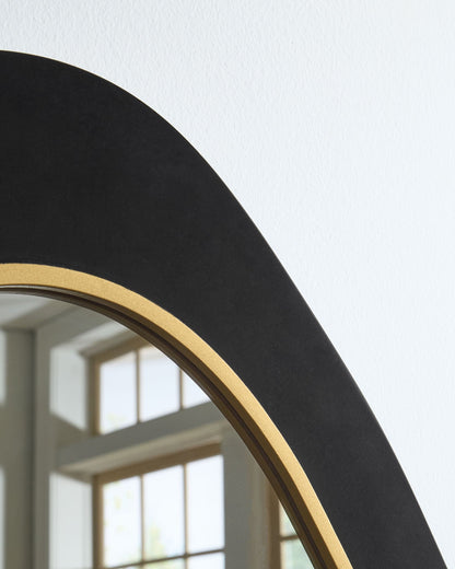 Kierlock - Accent Mirror - Black / Gold Finish - Signature Design by Ashley® - 4